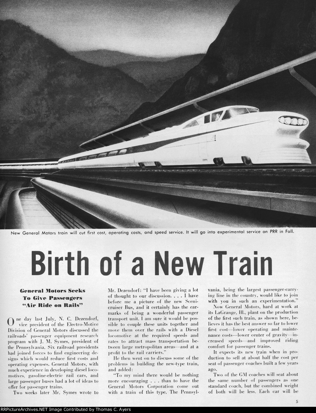 "Birth Of A New Train," Page 5, 1955